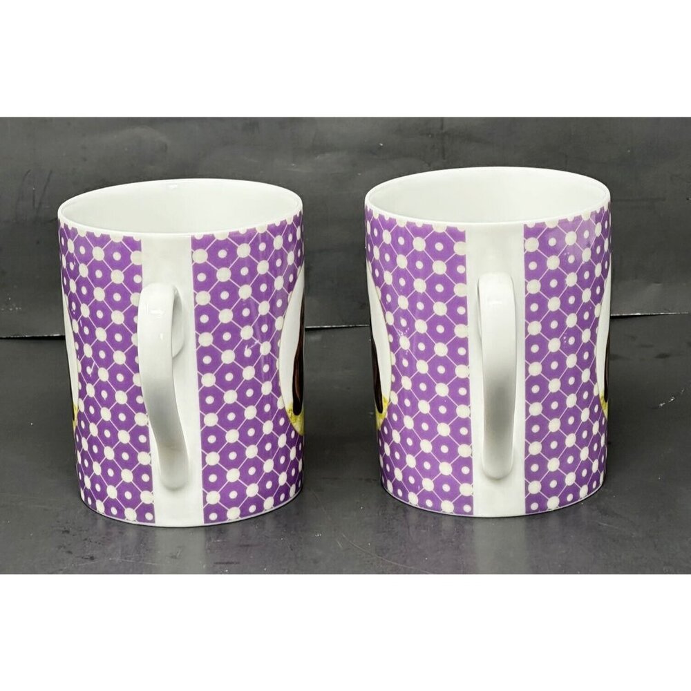 MEDARD DE NOBLAT UNE VIE DE CHIEN Basset Hound Mugs Cups 8 oz Set of 2 Limoges - Picture 2 of 9